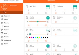 Photo Ovládanie tienenia cez systém Domotron