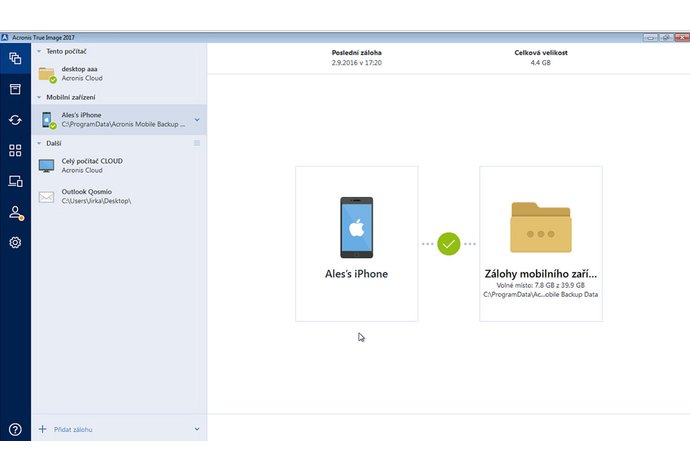 Photo Acronis True Image 2017: s podporou zálohy mobilných zariadení, vzdialenou správou a zálohou Facebooku