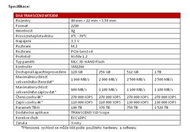 Photo ČR: Transcend uvádza rýchle M.2 SSD disky MTE850 s NVMe