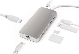 Photo Hama 135760: Univerzálna dokovacia stanica nielen pre ultrabooky s USB -C 