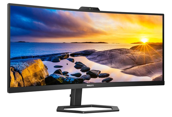 Photo Philips Evnia 34M2C8600 / Zakrivený herný monitor s panelom QD OLED a efektmi Ambiglow