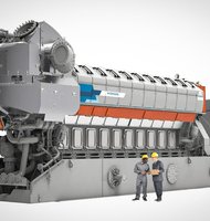 Photo Obrovský lodný motor prerobili na vodíkový pohon 