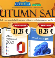 Photo Najvýhodnejšia ponuka: Doživotný balík Microsoft Office 2021 a Windows 11/10 v jesennom výpredaji na Godeal24 už od 8 €!