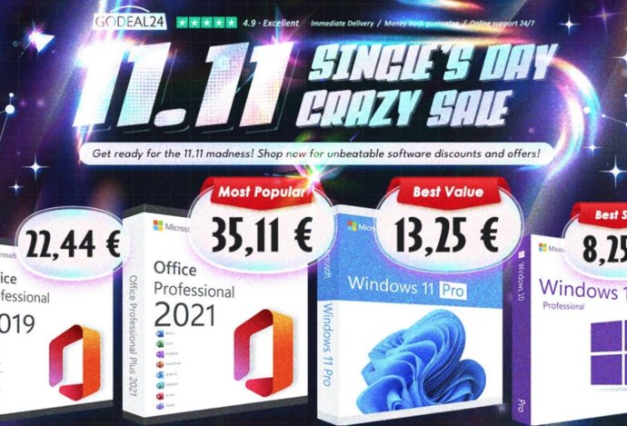 Photo Získajte originálny a cenovo výhodný balík Microsoft Office a Windows 11 už od 10 € počas exkluzívnych ponúk na Godeal24